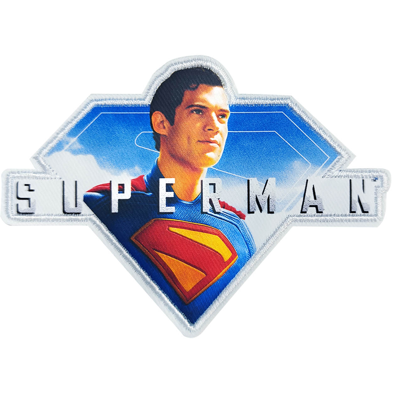 Superman Man Of Steel 3.9"x2.9" Patch - 3 pc prepack