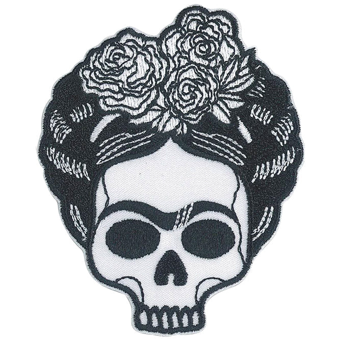 Frida Kahlo Skull 2.8"x3.6" Patch - 3 pc prepack
