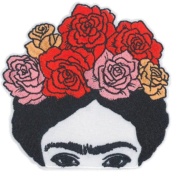 Frida Kahlo Flower Crown 3.4"x3.4" Patch - 3 pc prepack