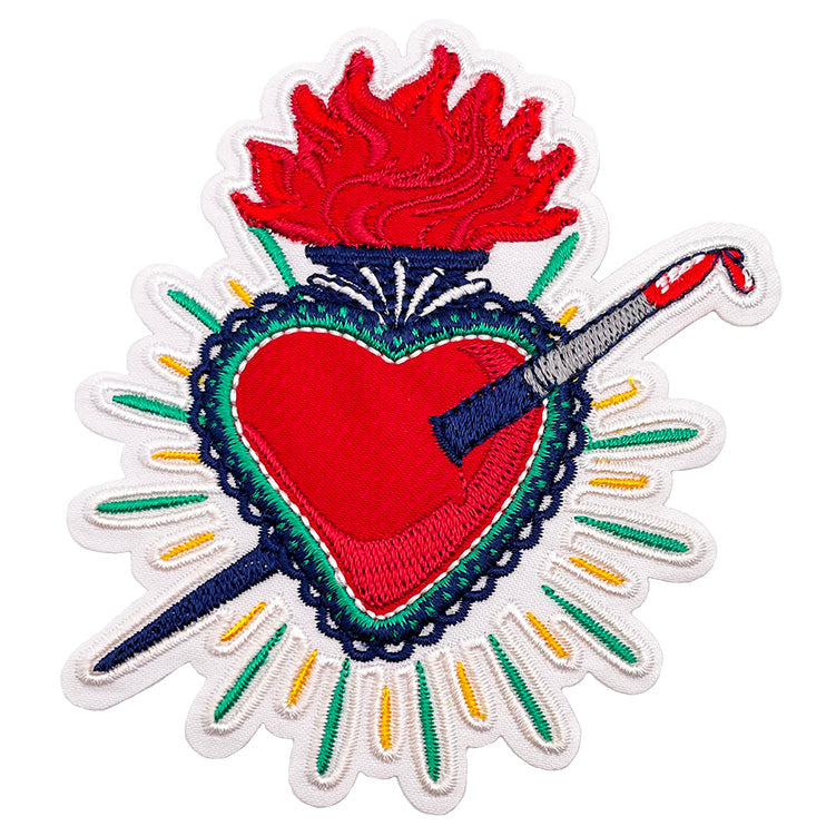 Frida Kahlo Sacred Heart Paint Brush 3.25"x3.6" Patch - 3 pc prepack