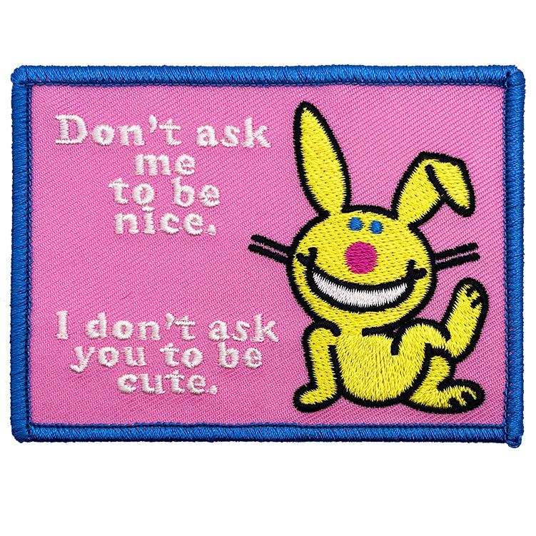 It's Happy Bunny Don't Ask 3.75"x2.75" Patch - 3 pc prepack