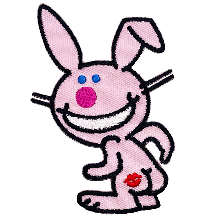 It's Happy Bunny Kiss My Ass 2.25"x3.8" Patch - 3 pc prepack