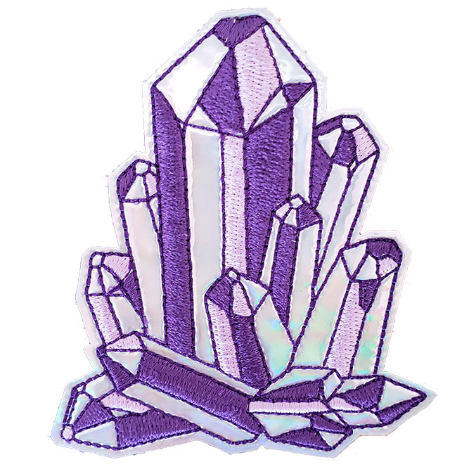 JSXÂ Iridescent Amethyst Crystal 3"x3.4" Patch - 3 pc prepack