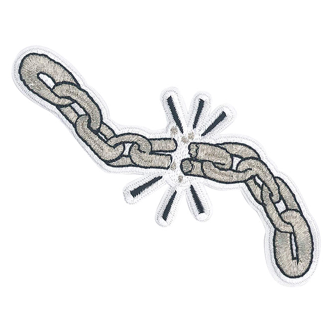 JSX Broken Chain 4"x3" Metallic Patch - 3 pc prepack