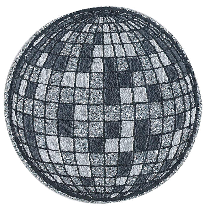 JSX Disco Ball 3.5" Glitter Patch - 3 pc prepack