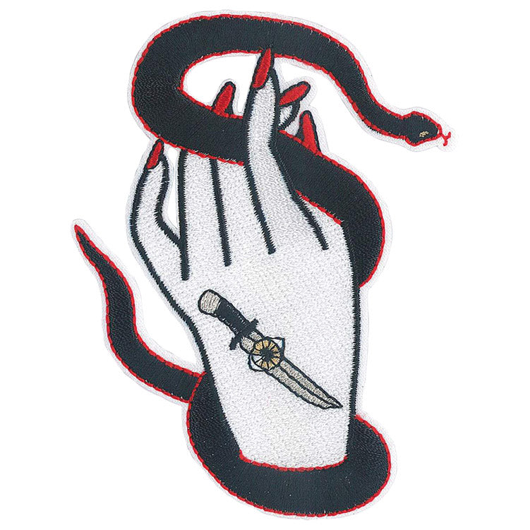 JSX Snake In Hand 2.9"x4" Patch - 3 pc prepack