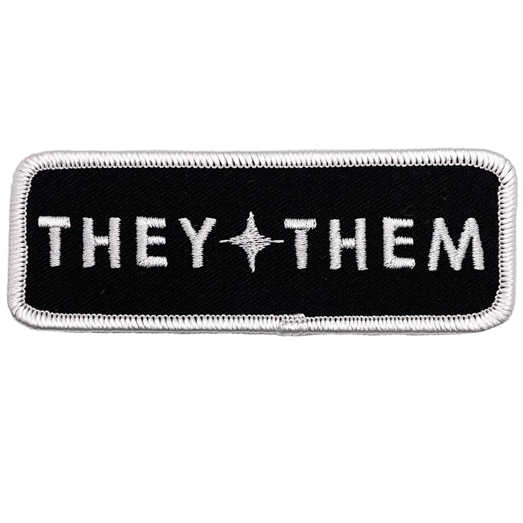 LGBTQ+ They/Them Pronouns 4"x1.5" Patch - 3 pc prepack