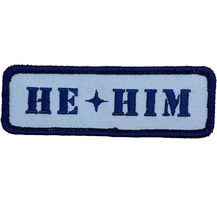 LGBTQ+ He/Him Pronouns 4"x1.2" Patch - 3 pc prepack