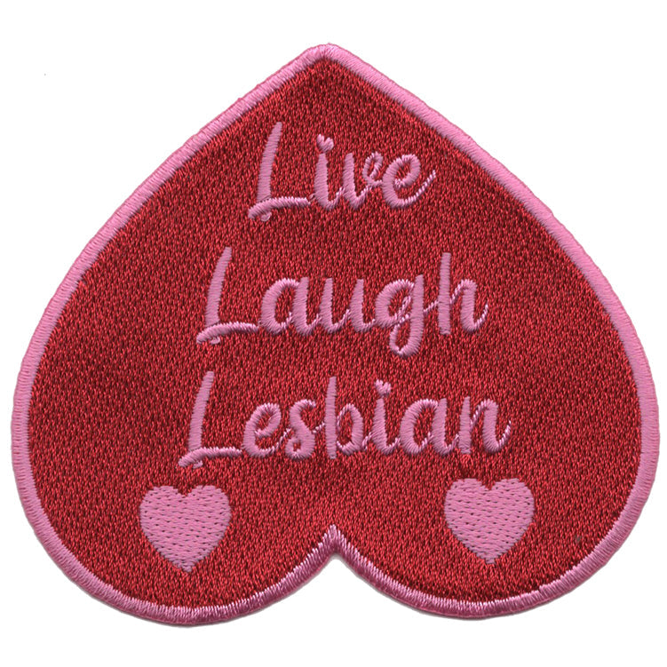 LGBTQ+ Live Laugh Lesbian 3.5"x3.1" Patch - 3 pc prepack