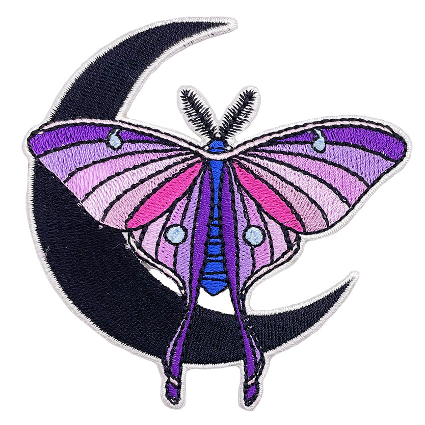 JSX Purple Luna Moth 3.25"x3.25" Patch  - 3 pc prepack
