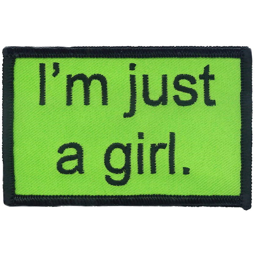 JSX I'm Just A Girl 3.5"x2.3" Patch - 3 pc prepack