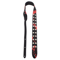 Thumbnail for DIRECT TO LEATHER BLOOD SPLATTER DESIGN PRINT Guitar Strap with Grommets