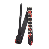 Thumbnail for DIRECT TO LEATHER BLOOD SPLATTER DESIGN PRINT Guitar Strap with Grommets
