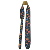 Thumbnail for THE BOHO SERIES: DIRECT TO GARMENT LEATHER CASUAL FLORAL PRINT Guitar Strap