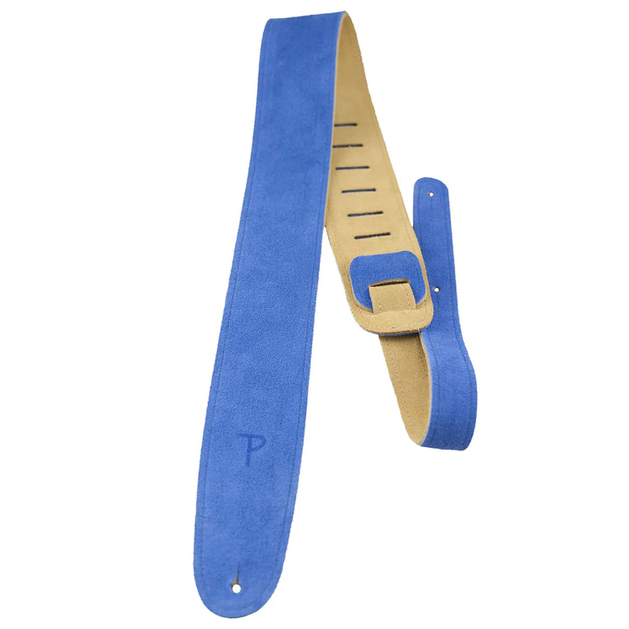 Blue Soft Suede Guitar Strap