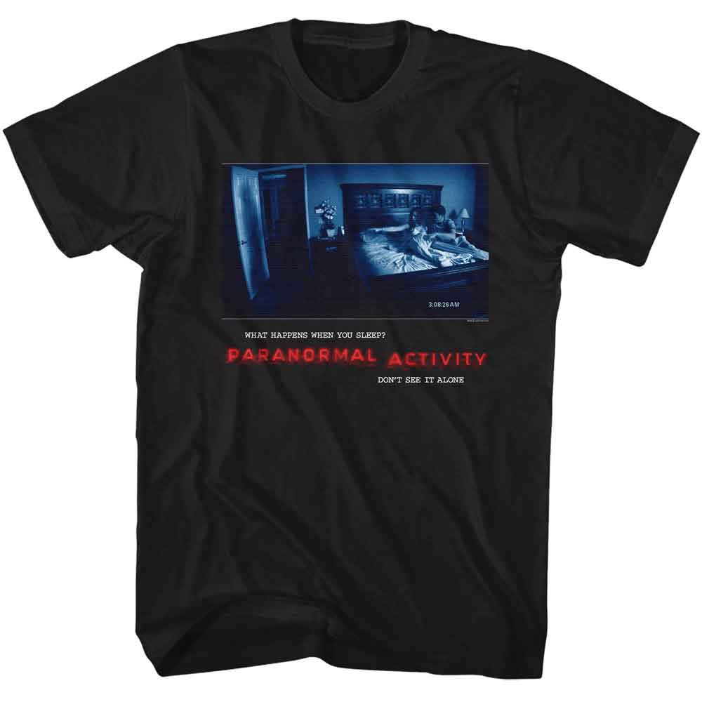 PARANORMAL ACTIVITY-PARANORMAL ACTIVITY POSTER-BLACK ADULT S/S TSHIRT