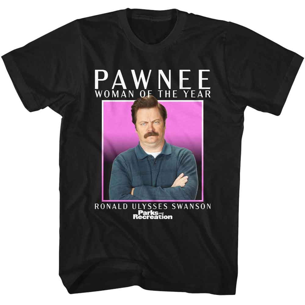PARKS AND RECREATION-PARKS AND RECREATION PAWNEE WOTY-BLACK ADULT S/S TSHIRT