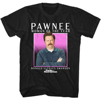 Thumbnail for PARKS AND RECREATION-PARKS AND RECREATION PAWNEE WOTY-BLACK ADULT S/S TSHIRT