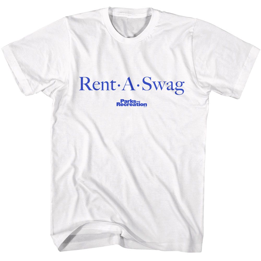 PARKS AND RECREATION-RENT A SWAG-WHITE ADULT S/S TSHIRT