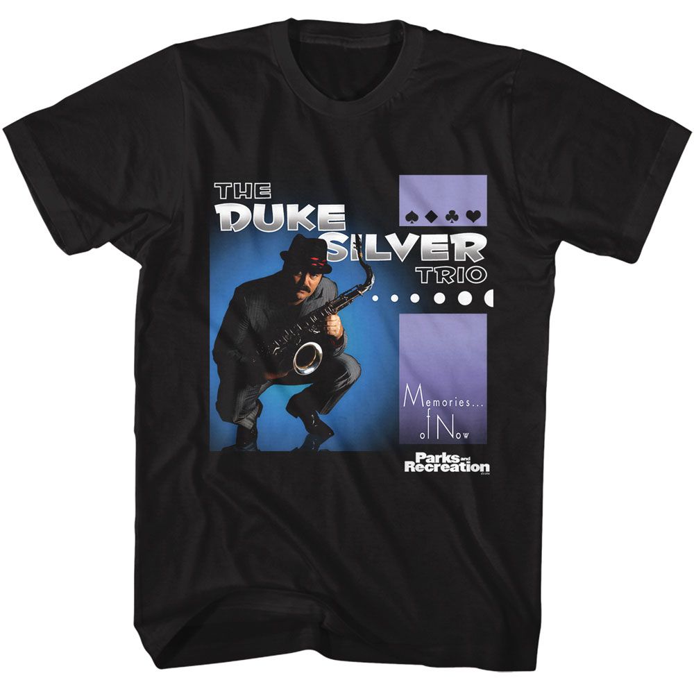 PARKS AND RECREATION-MEMORIES OF NOW-BLACK ADULT S/S TSHIRT