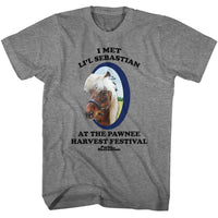 Thumbnail for PARKS AND RECREATION-MET LIL SEBASTIAN-GRAPHITE HEATHER ADULT S/S TSHIRT