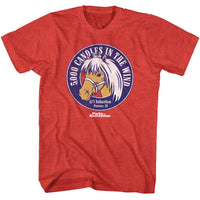 Thumbnail for PARKS AND RECREATION-500 CANDLES LIL SEBASTIAN-RED HEATHER ADULT S/S TSHIRT