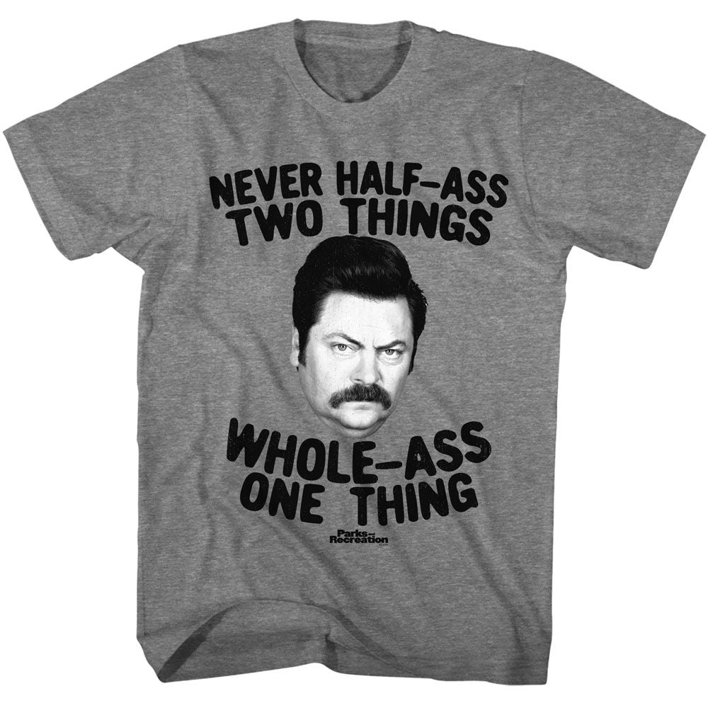 PARKS AND RECREATION-WHOLE-GRAPHITE HEATHER ADULT S/S TSHIRT