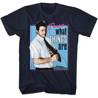 Thumbnail for PARKS AND RECREATION-PARKS AND RECREATION I KNOW WHAT THINGS ARE-NAVY ADULT S/S TSHIRT