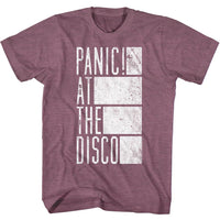 Thumbnail for PANIC AT THE DISCO BOX LIGHT MAROON HEATHER ADULT S/S TSHIRT