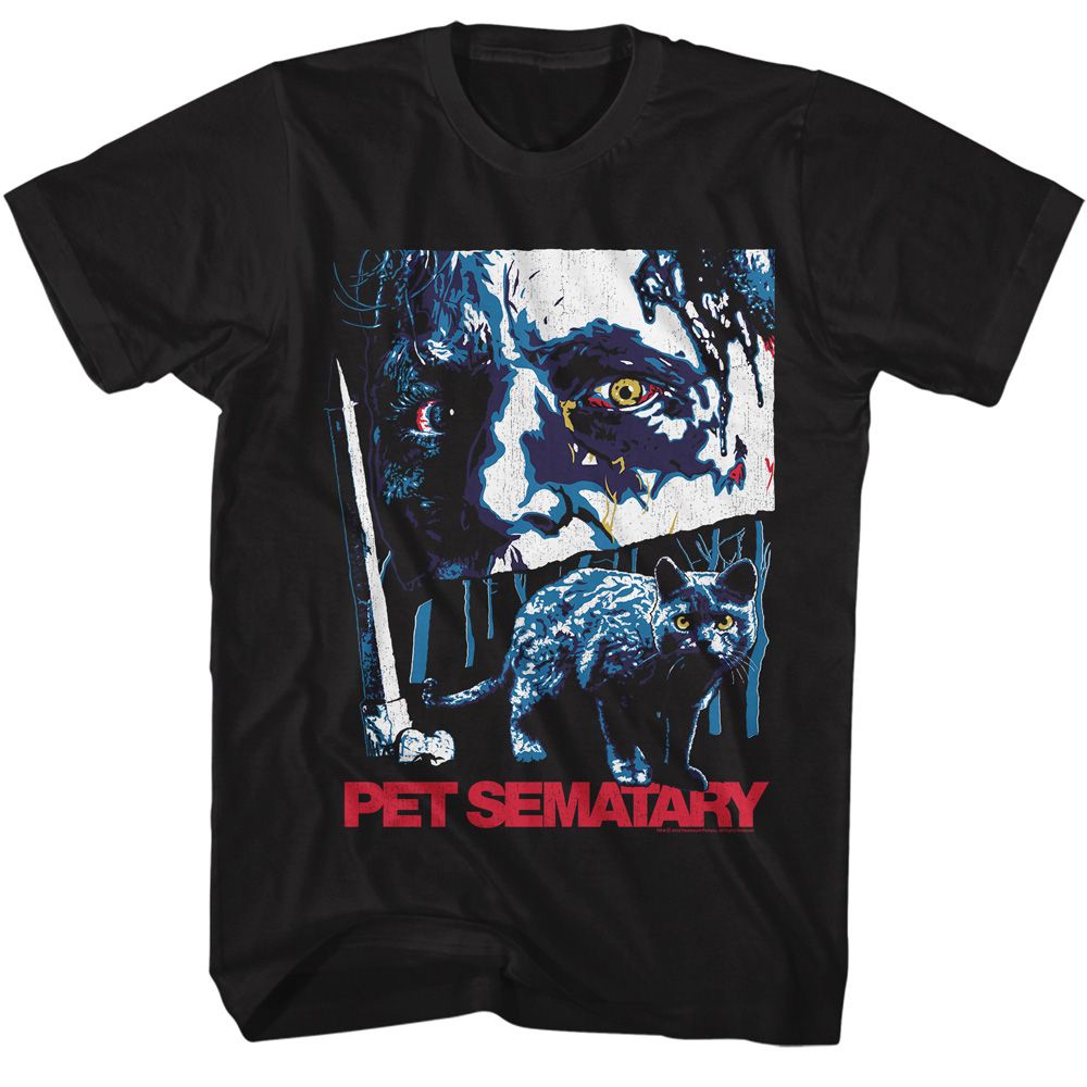 PET SEMATARY-PET SEMATARY COVER COVER-BLACK ADULT S/S TSHIRT