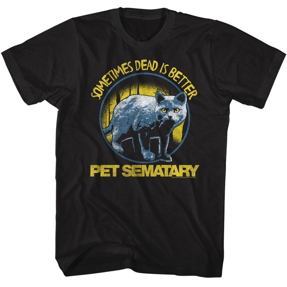 PET SEMATARY-PET SEMATARY SOMETIMES CIRCLE-BLACK ADULT S/S TSHIRT