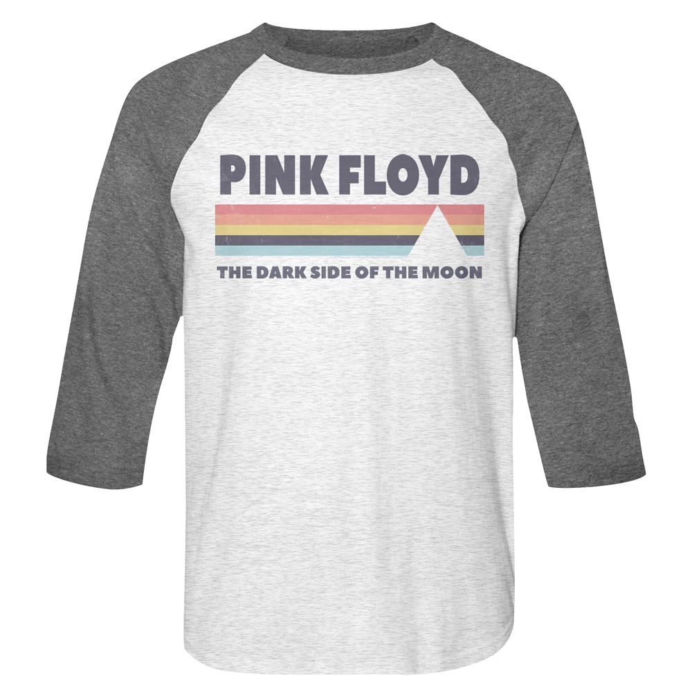 PINK FLOYD-DSOTM-WHITE HEATHER/PREMIUM HEATHER ADULT 3/4 SLEEVE RAGLAN