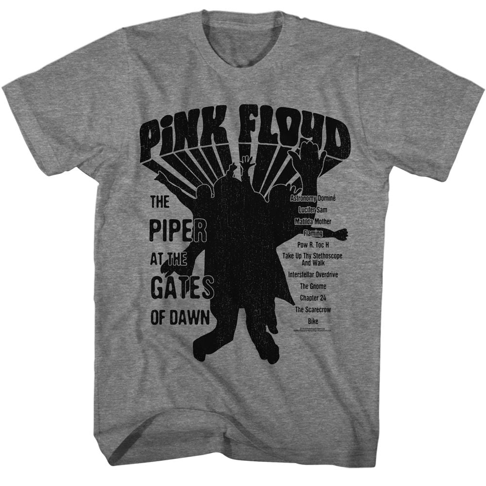 PINK FLOYD-PINK FLOYD PIPER-GRAPHITE HEATHER ADULT S/S TSHIRT