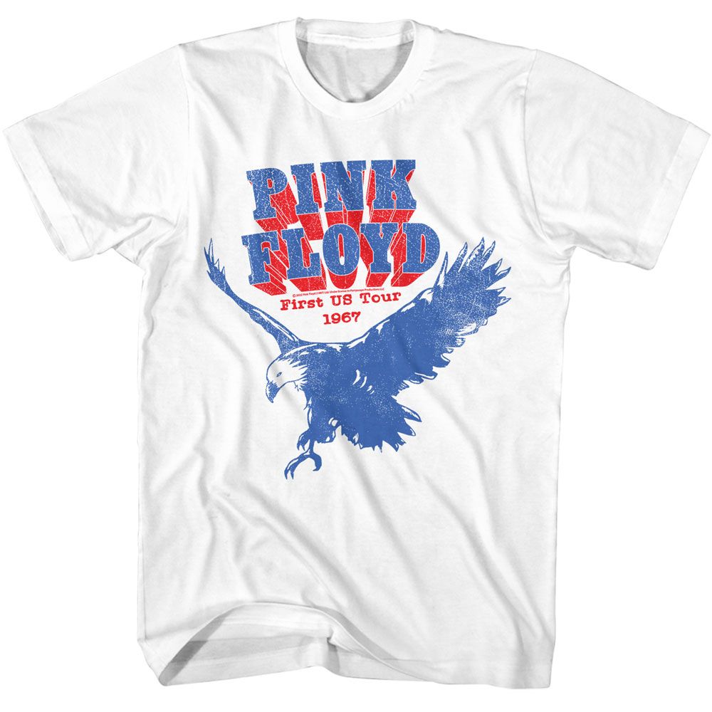 PINK FLOYD-PINK FLOYD AMERICA TOUR-WHITE ADULT S/S TSHIRT