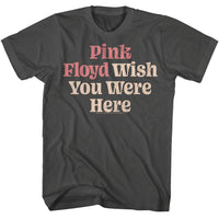 Thumbnail for PINK FLOYD-PINK FLOYD WISH YOU WERE HERE TEXT-SMOKE ADULT S/S TSHIRT
