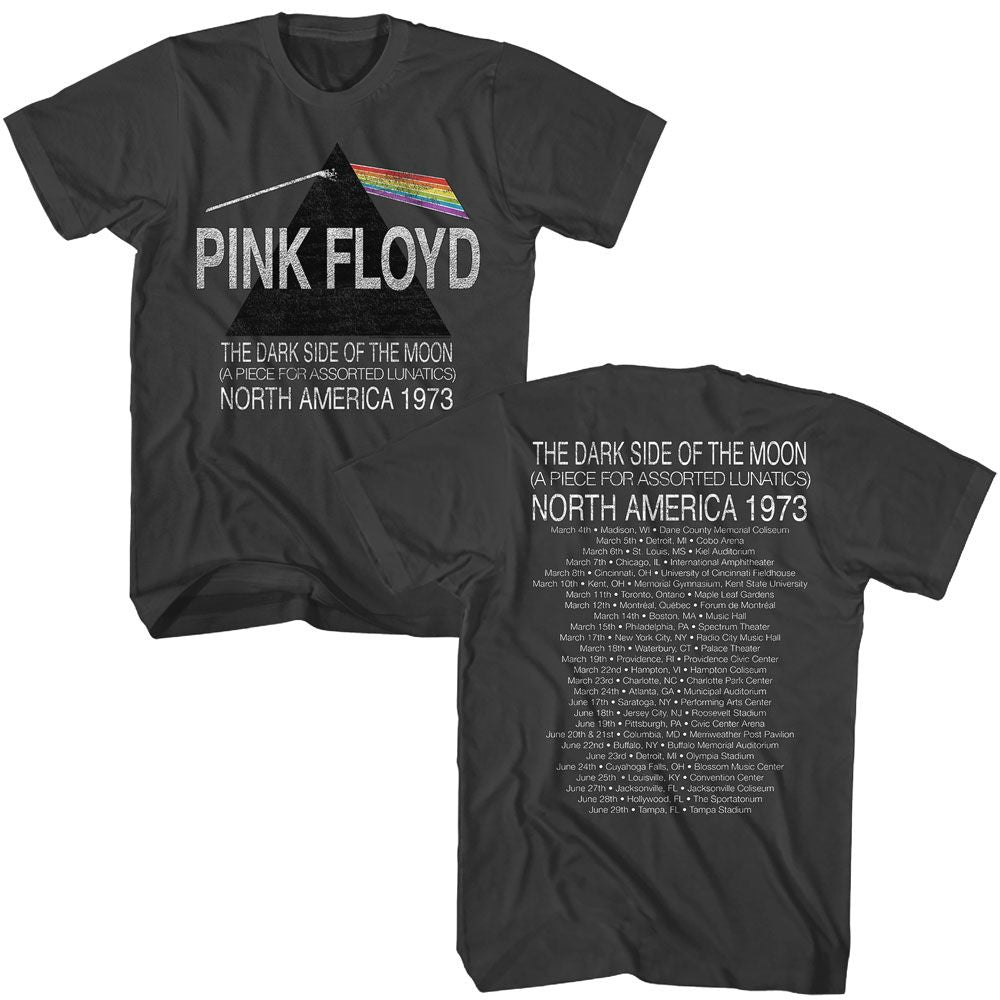 PINK FLOYD-PINK FLOYD NORTH AMERICA 1973 2 SIDES-SMOKE ADULT S/S TSHIRT