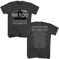 Thumbnail for PINK FLOYD-PINK FLOYD NORTH AMERICA 1973 2 SIDES-SMOKE ADULT S/S TSHIRT
