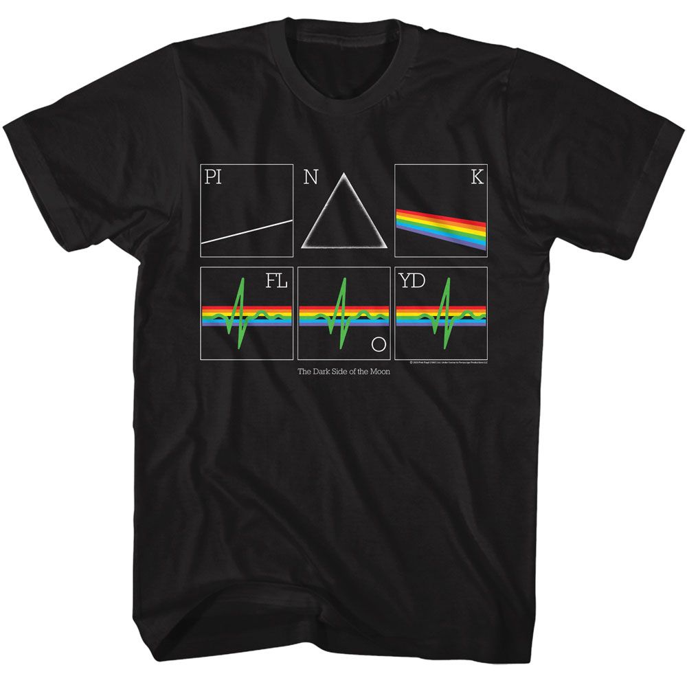PINK FLOYD-PINK FLOYD DSOTM HEARTBEAT PRISM-BLACK ADULT S/S TSHIRT