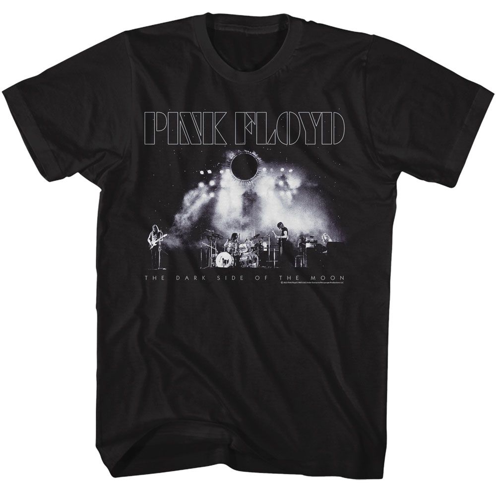 PINK FLOYD-PINK FLOYD DSOTM CONCERT PHOTO-BLACK ADULT S/S TSHIRT