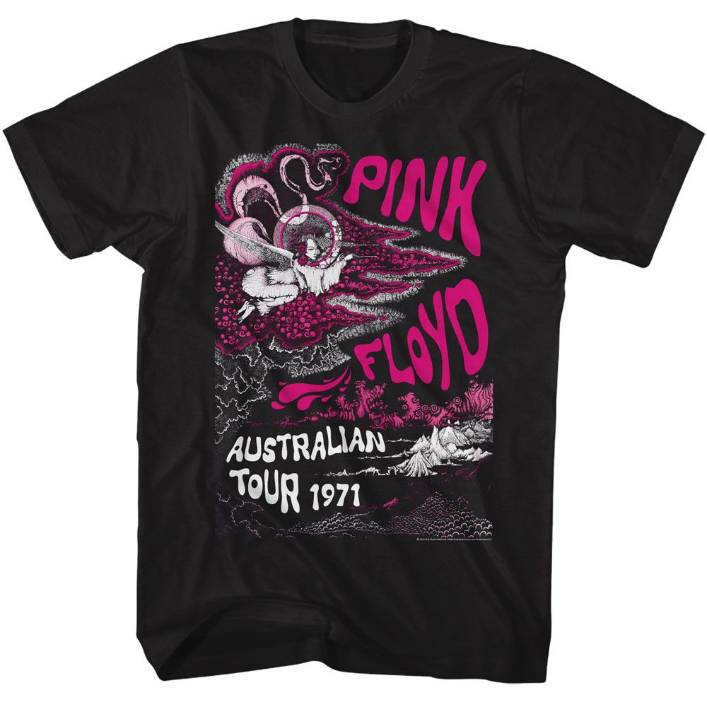PINK FLOYD-PINK FLOYD BIRD WOMAN DESIGN-BLACK ADULT S/S TSHIRT