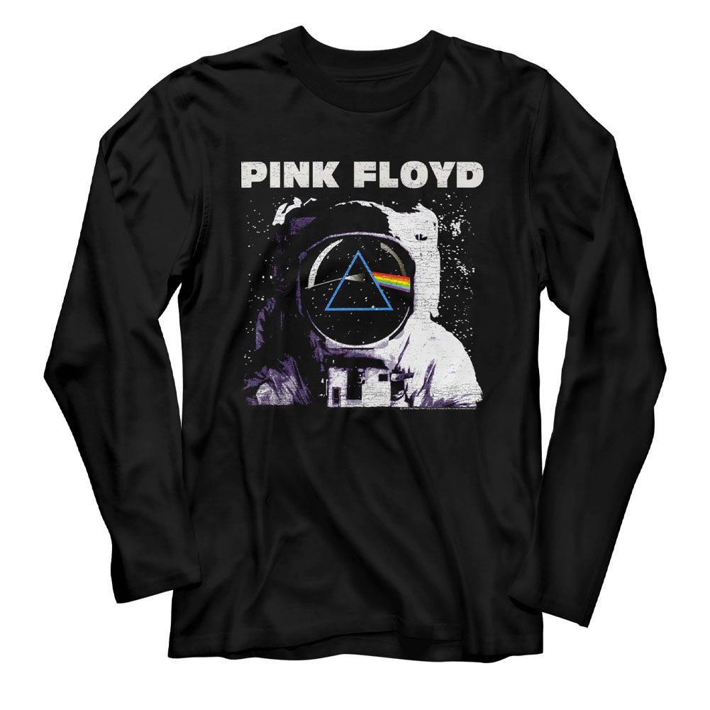 PINK FLOYD-MOON-BLACK ADULT L/S TSHIRT
