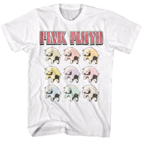 Thumbnail for PINK FLOYD-PINK FLOYD MULTI COLOR PIG BABIES-WHITE ADULT S/S TSHIRT