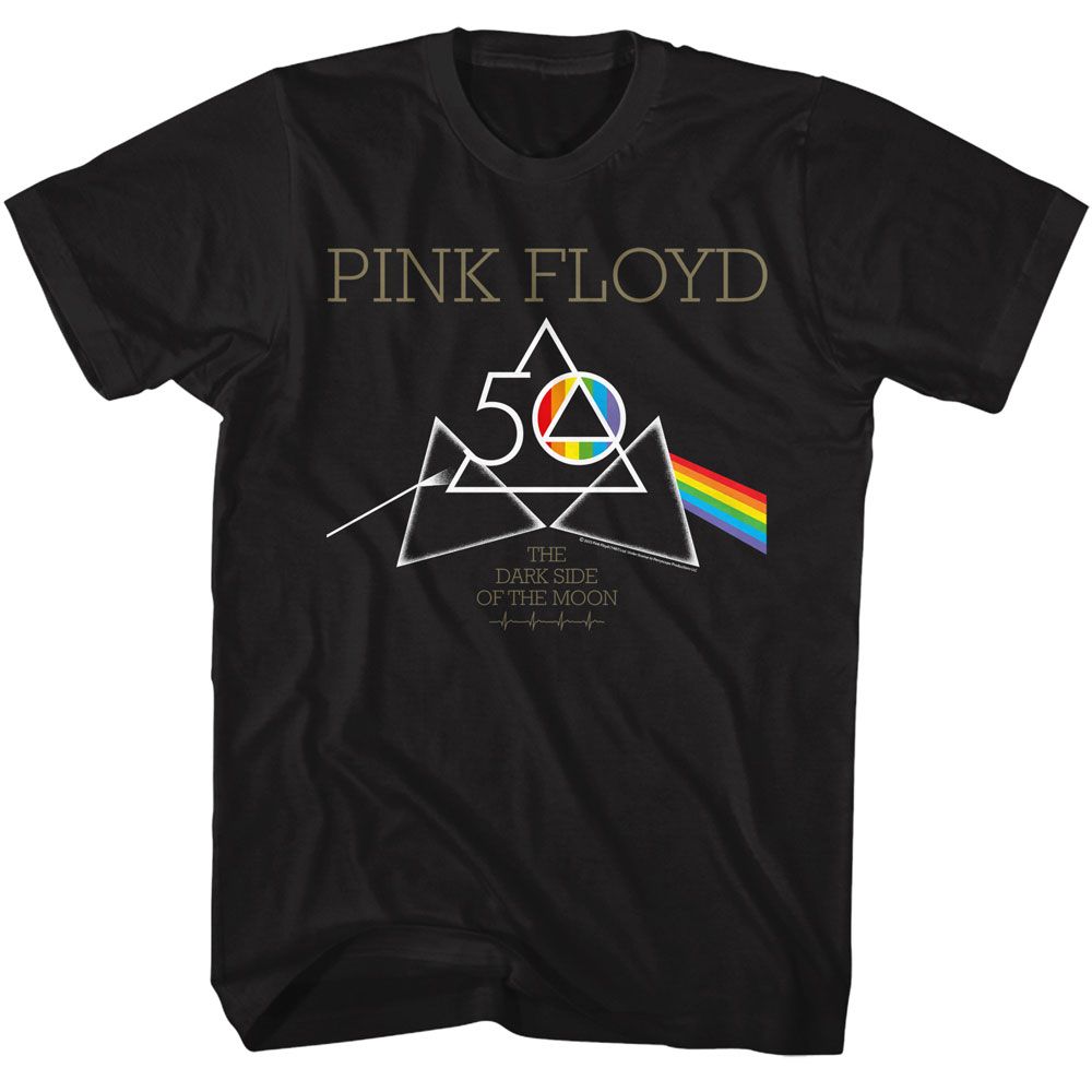 PINK FLOYD-PINK FLOYD 50TH TRIANGLES-BLACK ADULT S/S TSHIRT