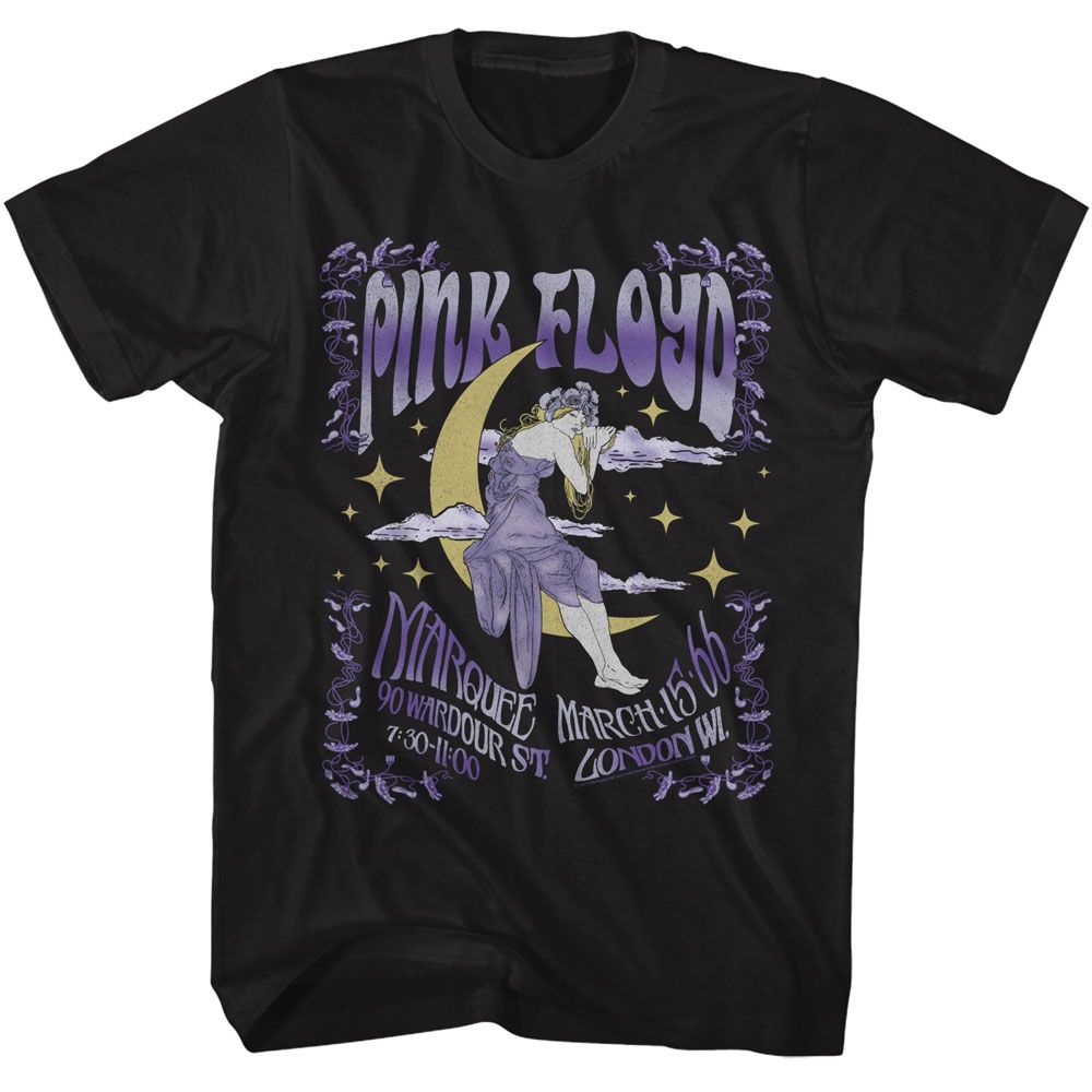 PINK FLOYD-PINK FLOYD MOON GIRL-BLACK ADULT S/S TSHIRT