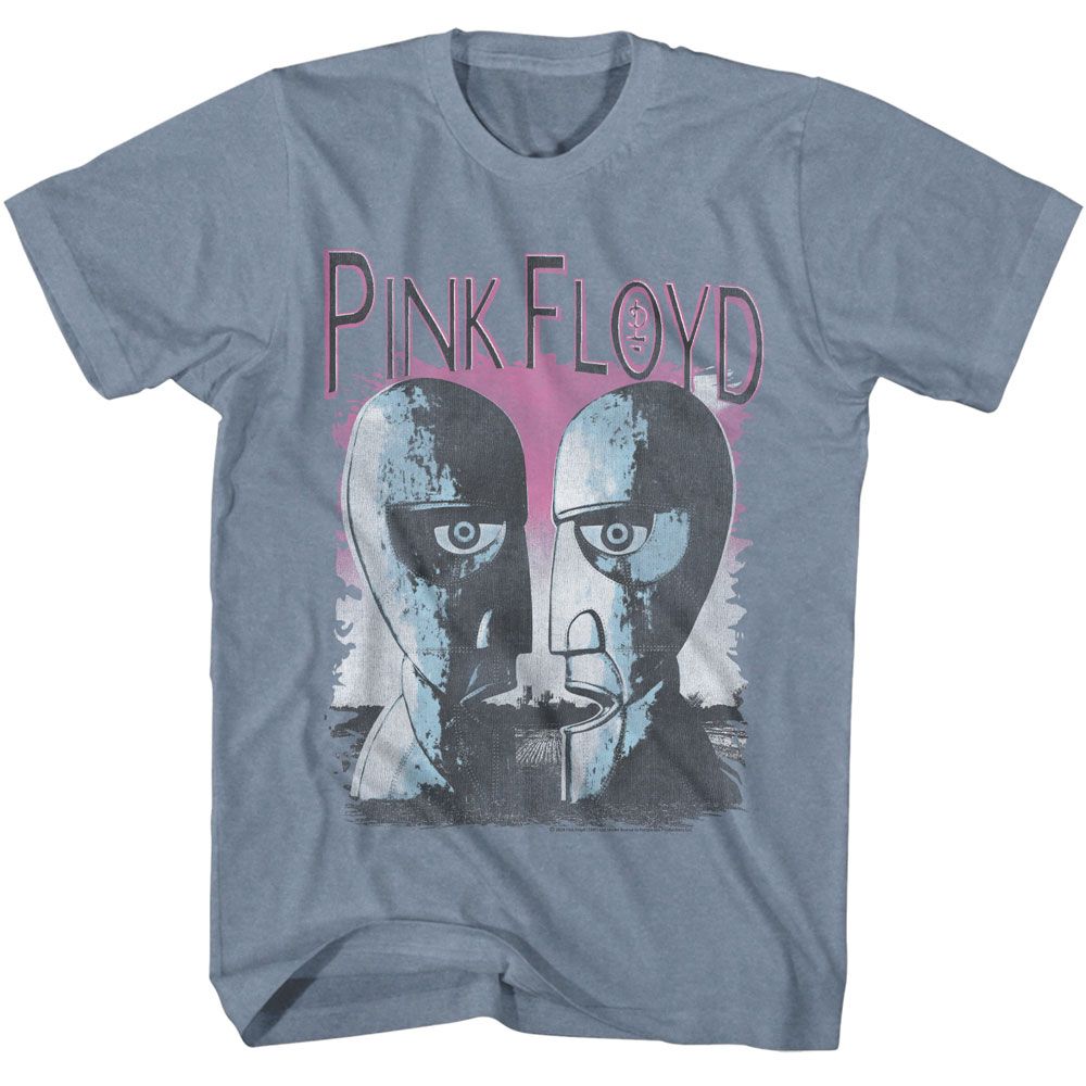 PINK FLOYD-PINK FLOYD DIVISION BELL HEADS-INDIGO HEATHER ADULT S/S TSHIRT
