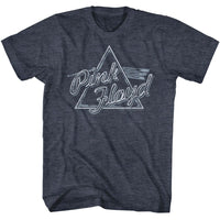 Thumbnail for PINK FLOYD-PINK FLOYD ROUGH PRISM-NAVY HEATHER ADULT S/S TSHIRT