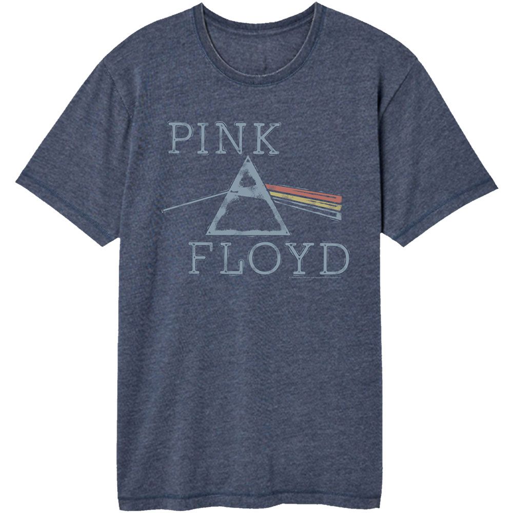 PINK FLOYD-PINK FLOYD DISTRESSED PRISM-NAVY ADULT S/S VINTAGE WASH TSHIRT