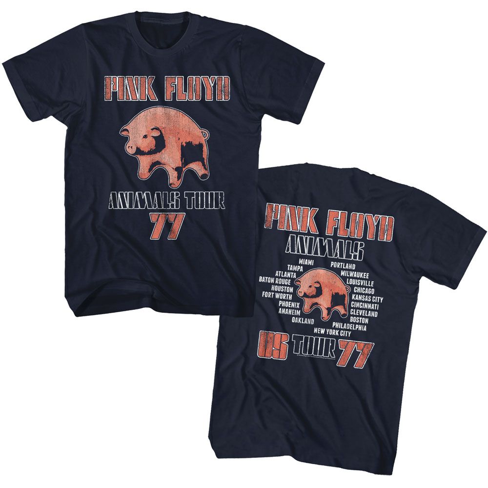 PINK FLOYD-ANIMALS 77-NAVY ADULT S/S TSHIRT