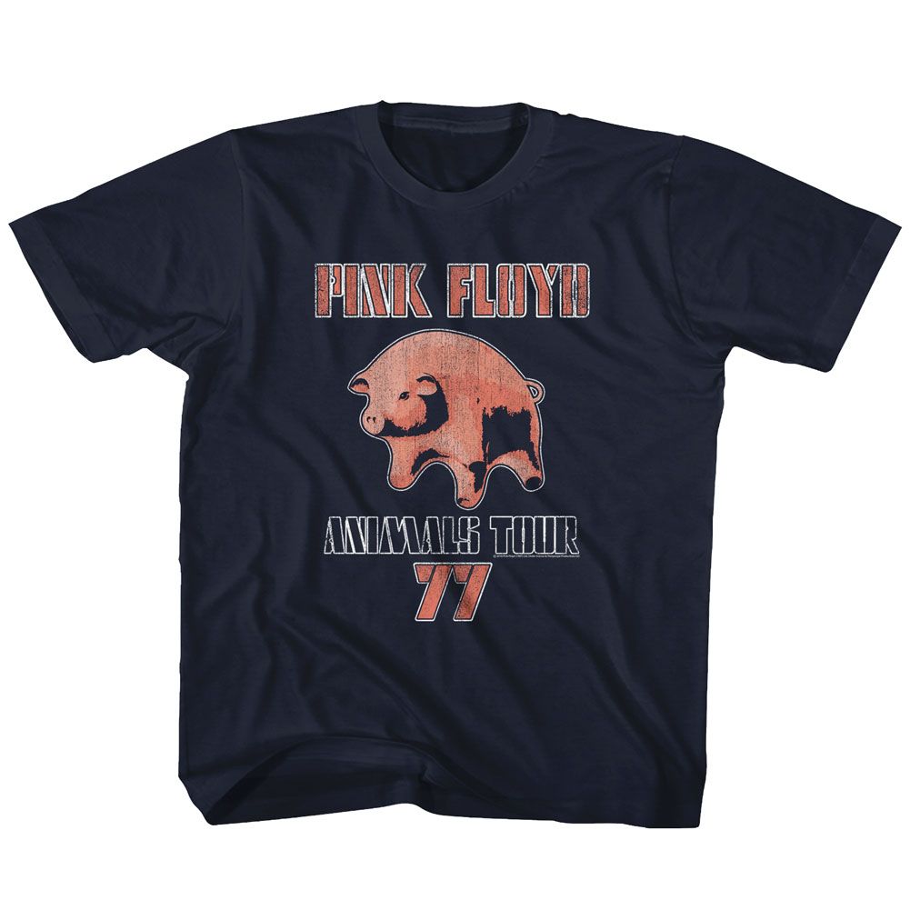 PINK FLOYD-TOUR77-NAVY YOUTH S/S TSHIRT