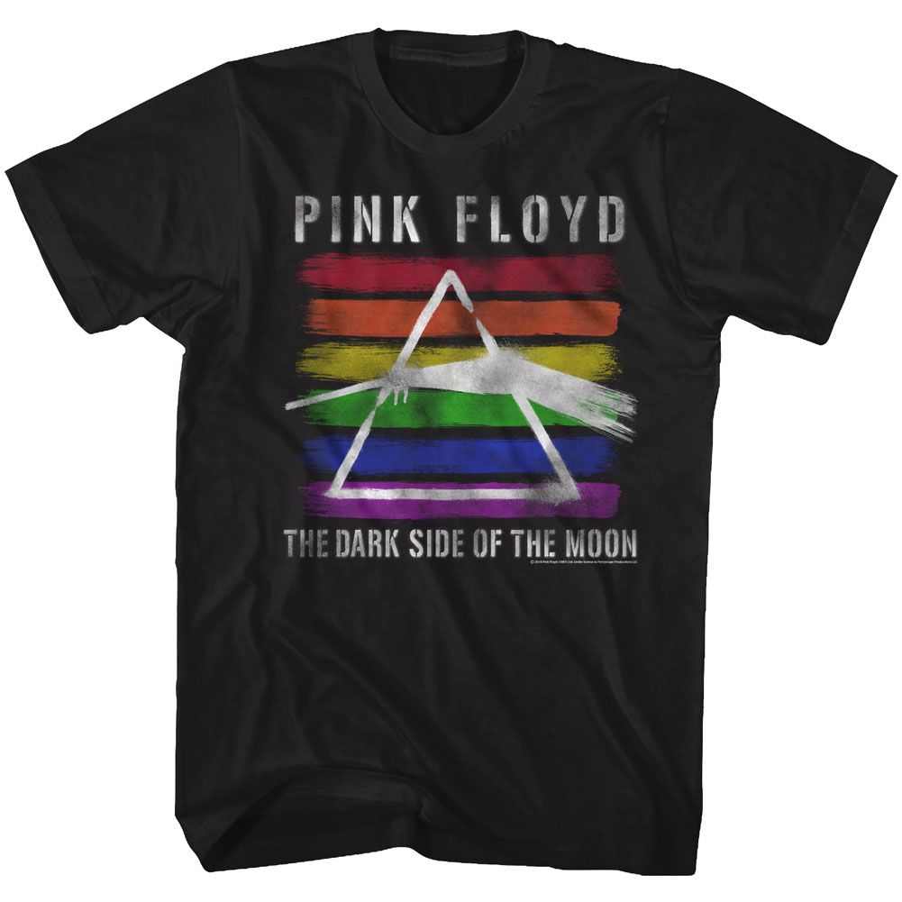 PINK FLOYD-RAINBOW-BLACK ADULT S/S TSHIRT